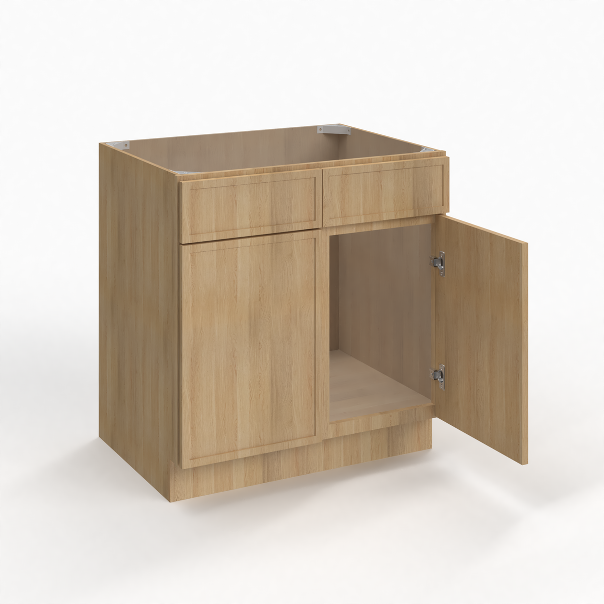 Slim White Oak 30" Sink Base Cabinet