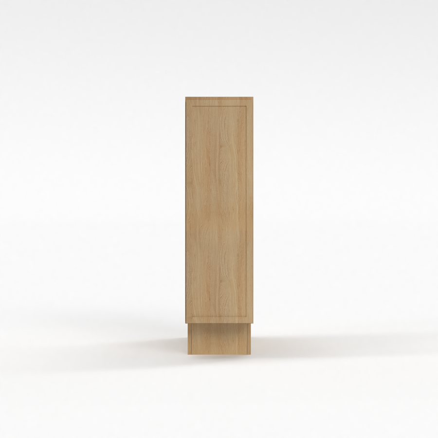 Slim White Oak 9" Accessory Base Cabinet