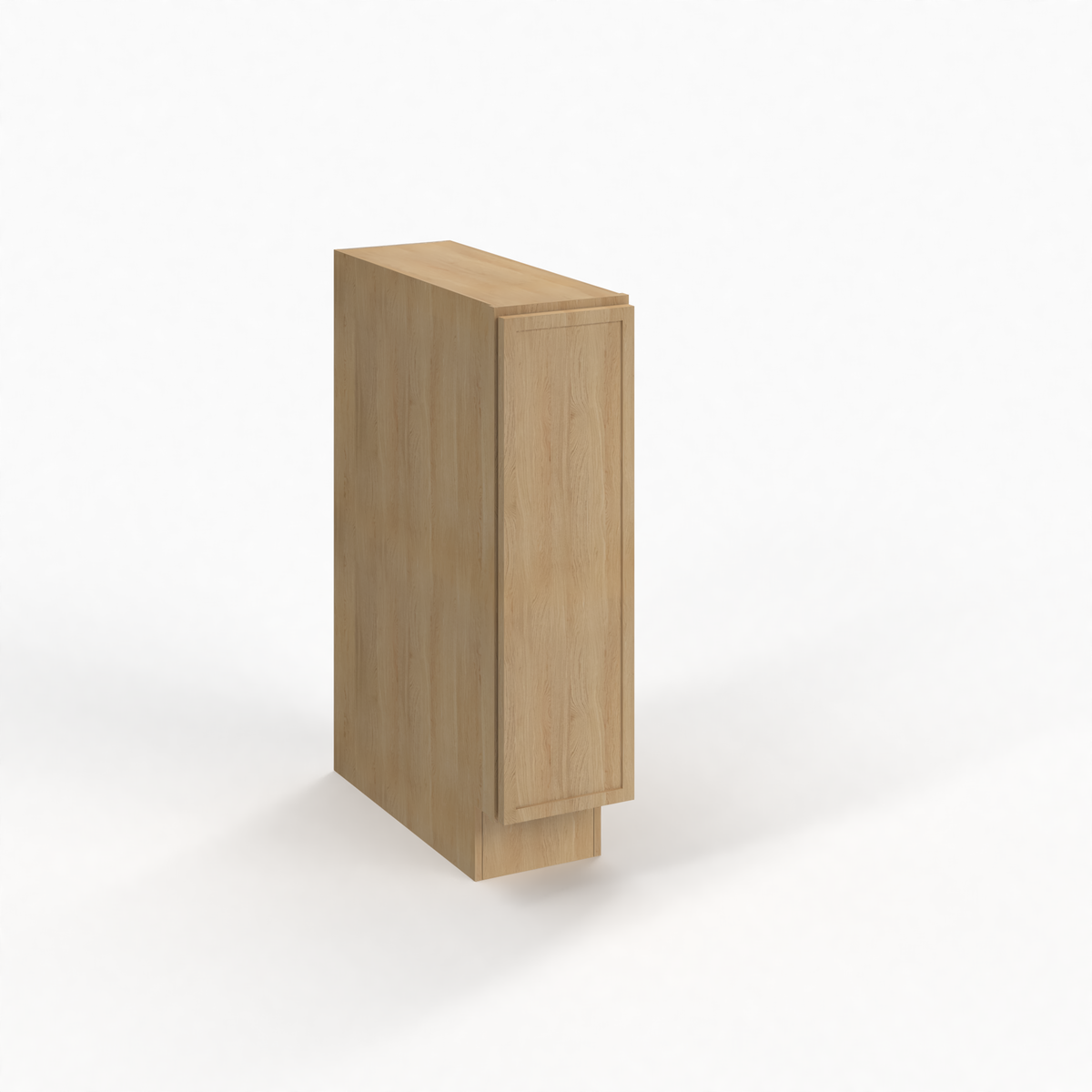 Slim White Oak 9" Accessory Base Cabinet