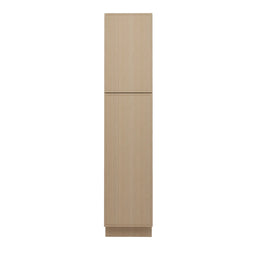 Slim White Oak 18" Utility Cabinet front view