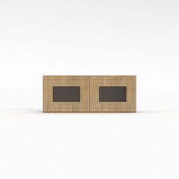 Slim White Oak 36" Glass Door Wall Cabinet