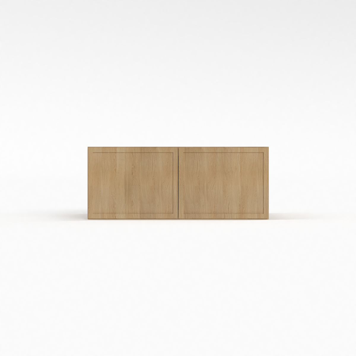Slim White Oak 30" Refrigerator Wall Cabinet
