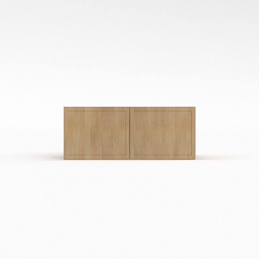 Slim White Oak 30" Refrigerator Wall Cabinet