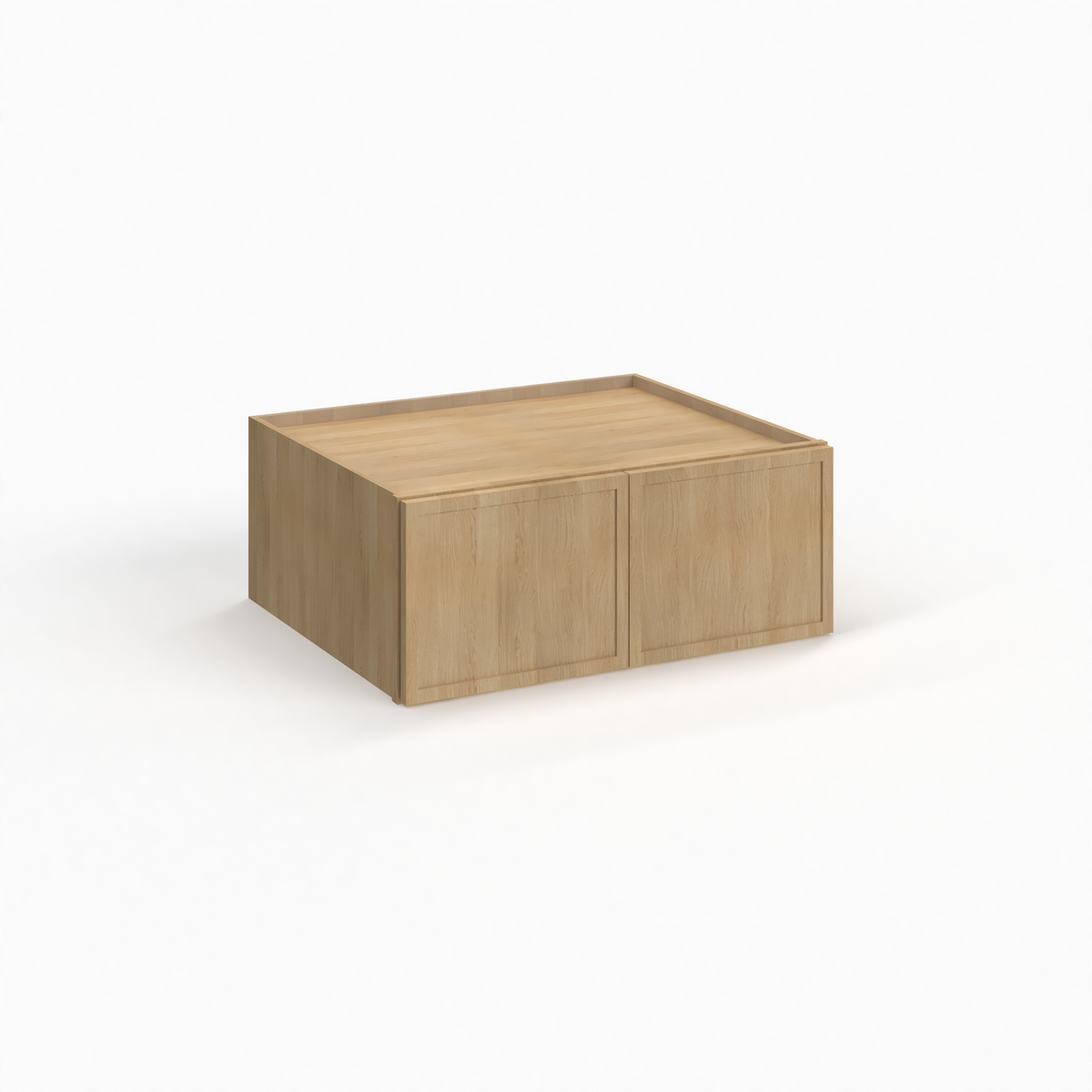 Slim White Oak 33" Refrigerator Wall Cabinet