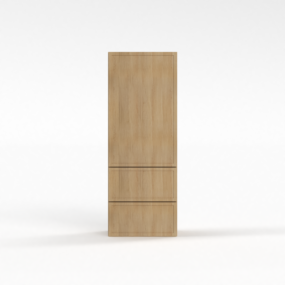 Slim White Oak 18" Drawer Wall Cabinet