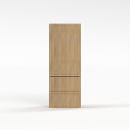 Slim White Oak 18" Drawer Wall Cabinet