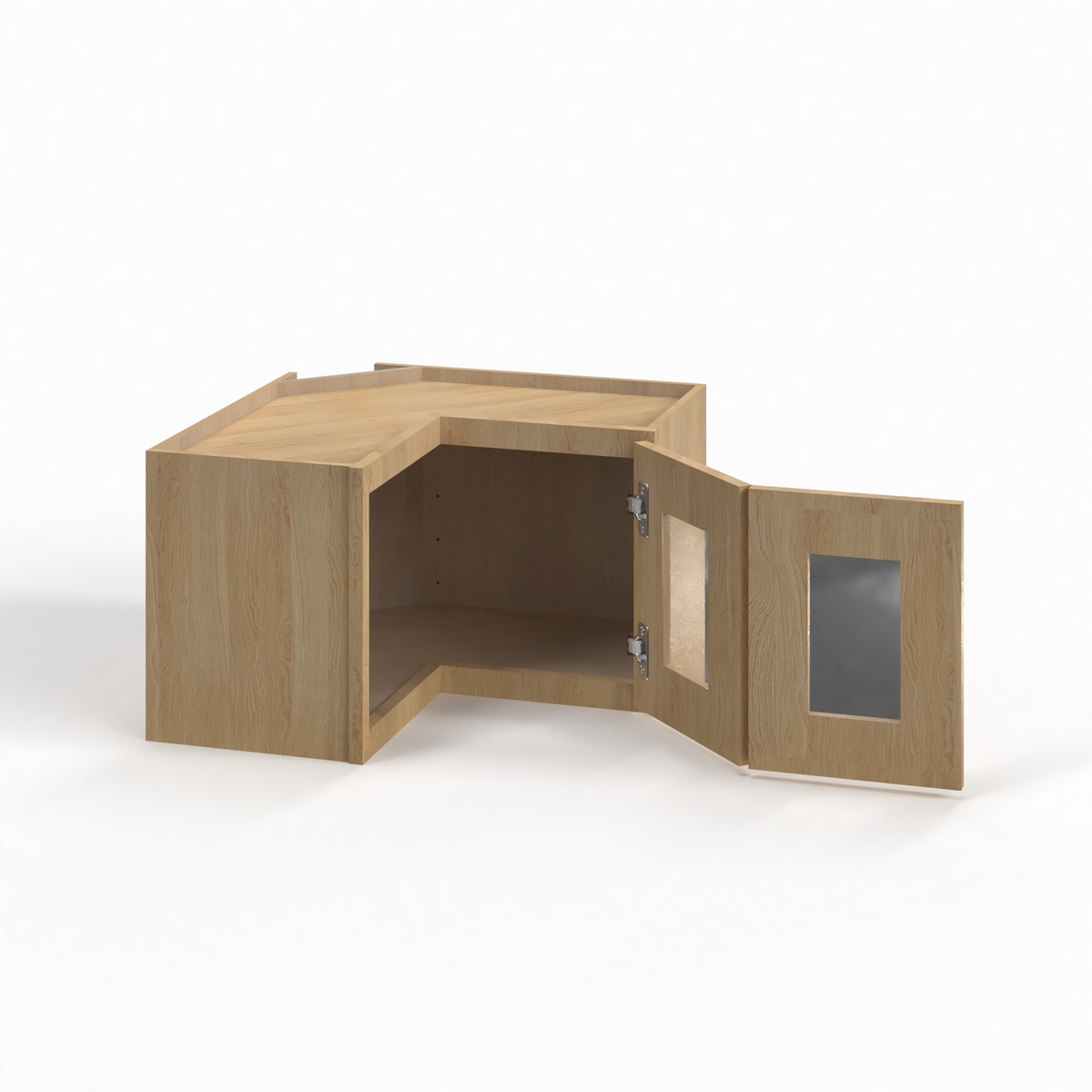 Slim White Oak 24" Easy Reach Wall Cabinet