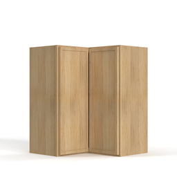 Slim White Oak 24" Easy Reach Wall Cabinet