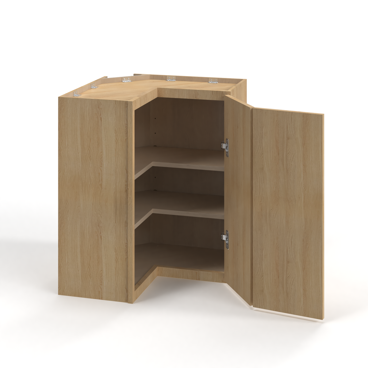 Slim White Oak 24" Easy Reach Wall Cabinet