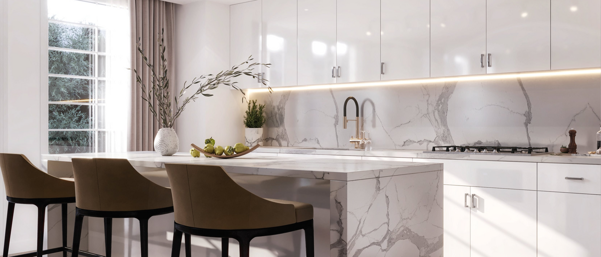 A modern kitchen island