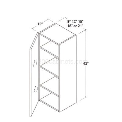 Crystal Glass 18" Standard Wall Cabinet