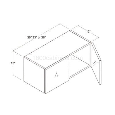Crystal Glass 33" Standard Wall Cabinet