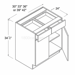 High Gloss Gray 30" Standard Base Cabinet