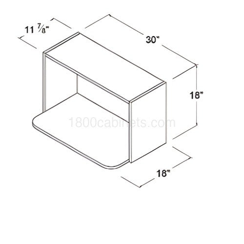 Matte Ivory 30" Microwave Base Cabinet