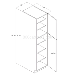 Matte Black 18" Utility Cabinet