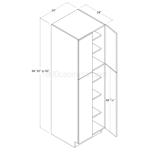 Matte Ivory 24" Utility Cabinet
