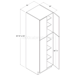 Matte Black 24" Utility Cabinet