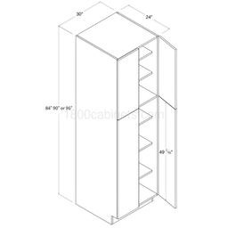 Oak Blonde 30" Utility Cabinet