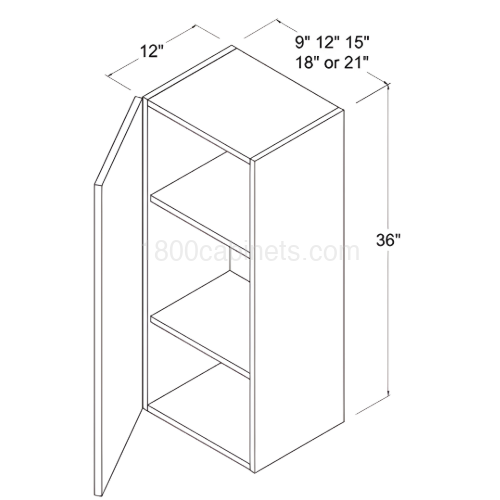 Matte Ivory 12" Standard Wall Cabinet
