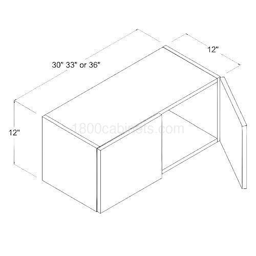 Matte Black 36" Standard Wall Cabinet