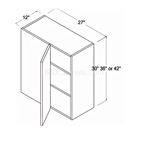 Oak Blonde 27" Blind Corner Wall Cabinet