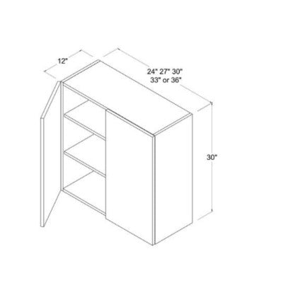 Midnight Glass 24" Standard Wall Cabinet