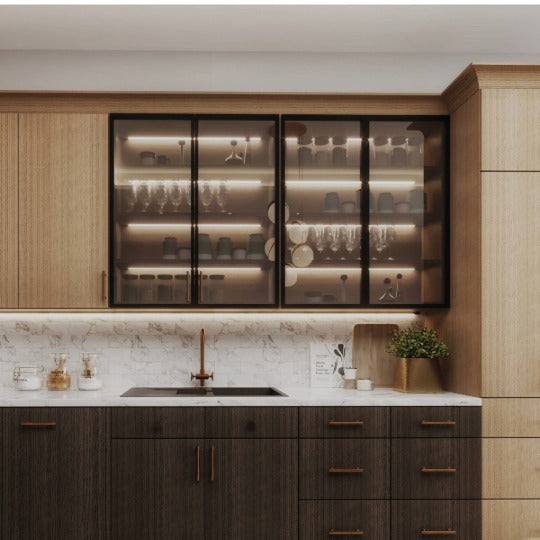 Midnight Glass 9" Standard Wall Cabinet