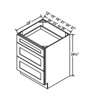 Aspen White 18" Drawer Base Cabinet