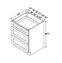 Aspen Charcoal 30" Drawer Base Cabinet