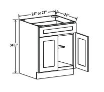 Aspen White 27" Standard Base Cabinet