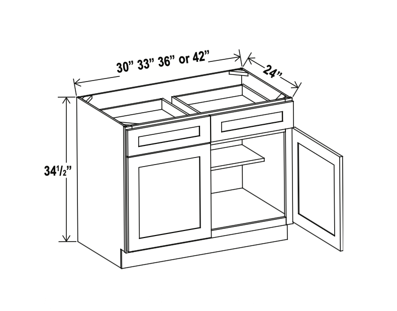 Smoky Ash 30" Standard Base Cabinet
