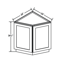 Treasure Chest 24" Angle Corner Base Cabinet