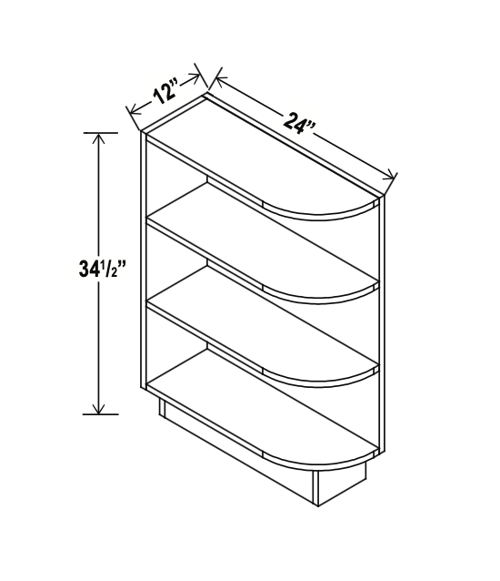 Shaker Espresso 12" Accessory Base Cabinet
