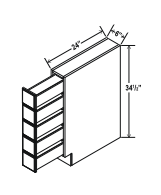 Aspen White 34-1/2" Accessory Base Cabinet