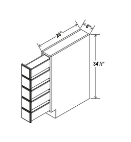 Aston Green 34-1/2" Accessory Base Cabinet