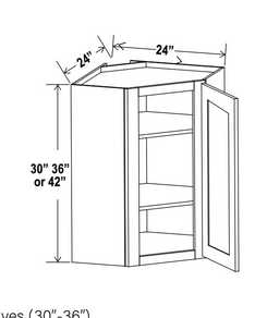 Treasure Chest 24" Diagonal Corner Wall Cabinet