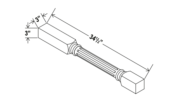 Fluted Decorative Leg