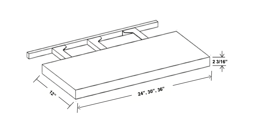 Aston Green 30" Floating Shelf
