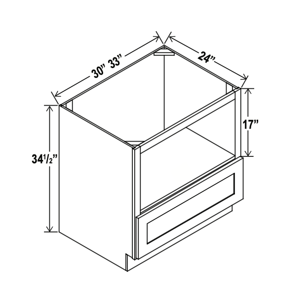 Aspen Charcoal 33" Microwave Base Cabinet