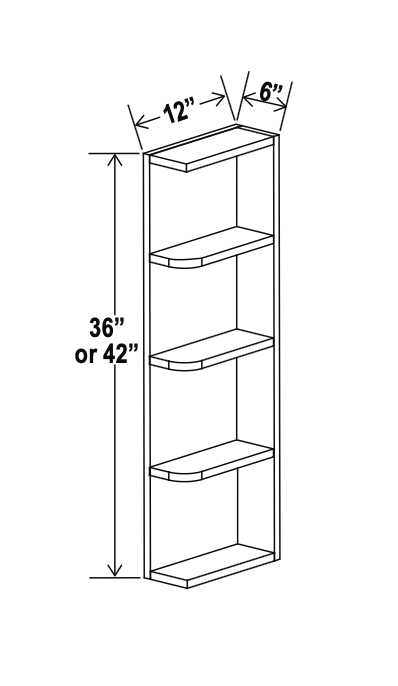 Aspen White 6" Wall End Shelf
