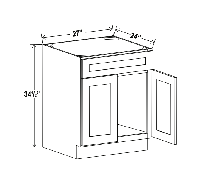Sage Breeze 27" Sink Base Cabinet