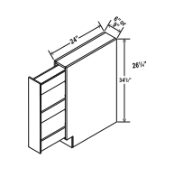 Double Dove White 9" Accessory Base Cabinet