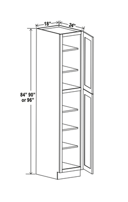 Charleston White 18" Utility Cabinet