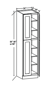 Aspen Charcoal 24" Utility Cabinet