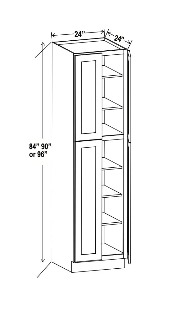 Rustic Wood 24" Utility Cabinet