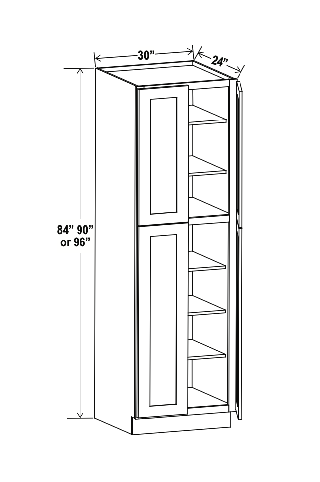Shaker Espresso 30" Utility Cabinet