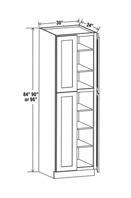 Aspen Charcoal 30" Utility Cabinet