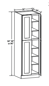 Smoky Ash 30" Utility Cabinet