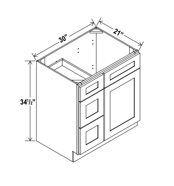 Shaker Espresso 30" Vanity Combo
