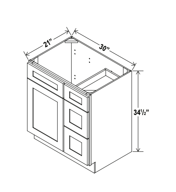 Aspen White 30" Vanity Combo